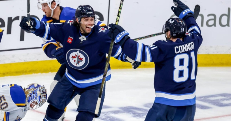 «Виннипег» отыгрался с 2:3, забив «Сент-Луису» 3 гола подряд в 3-м периоде. У Коннора и Шайфли по 1+2