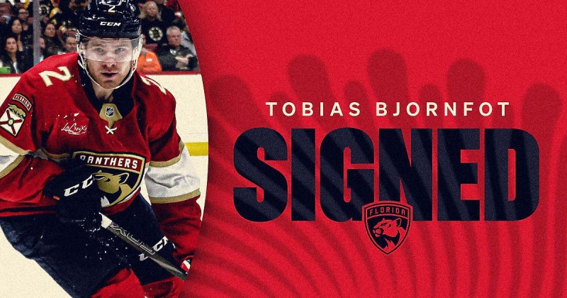 «Флорида» заключила с защитником Бьорнфутом и форвардом Скугом годичные двусторонние контракты