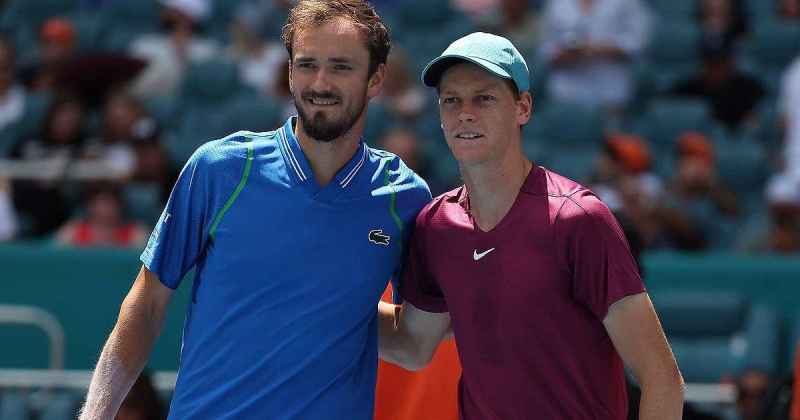 Медведев уступает Синнеру в личных встречах перед финалом в Индиан-Уэллс