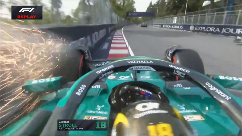 Стролл попал в аварию в начале 2-й практики перед Гран-при Канады